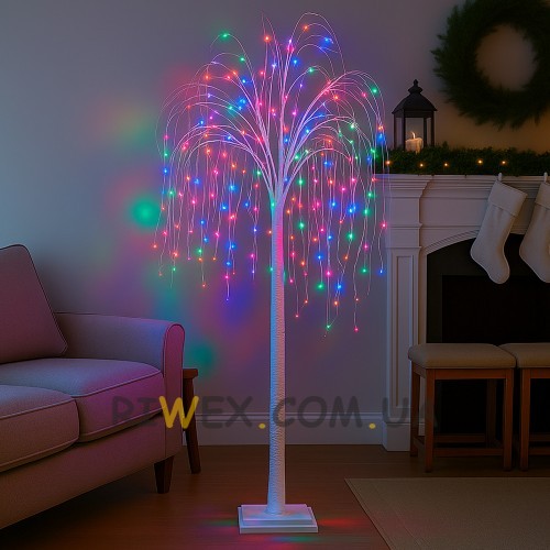 Світлодіодне декоративне дерево-гірлянда "Верба" 180 см 150 ламп Мультиколір (4389)