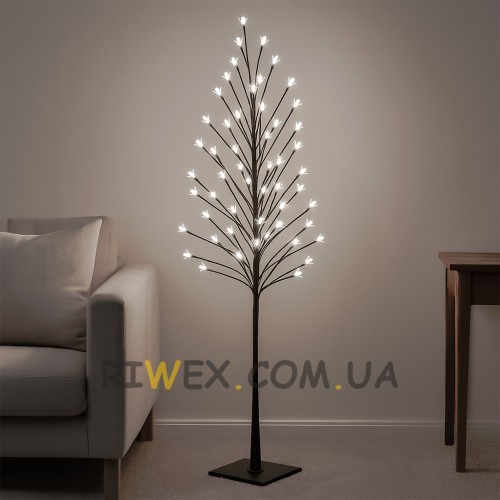 Декоратиивна світлодіодна підлогова гірлянда на підсавці дерево "Сакура" 150 см 215 діодів Біле світіння (4389)