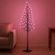 Декоратиивна світлодіодна підлогова гірлянда на підсавці дерево "Сакура" 150 см 215 діодів Рожеве світіння (4389)