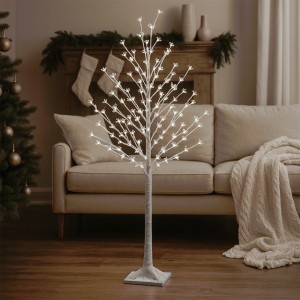 Світлодіодна декоративна гірлянда дерево «Сакура» 150 см 215 діодів 24В Біле світіння (4389)