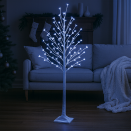 Світлодіодна декоративна гірлянда дерево «Сакура» 150 см 215 діодів 24В Синє світіння (4389)