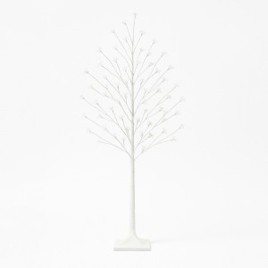 Світлодіодна декоративна гірлянда біле дерево «Сакура» 150 см 215 діодів 24В Синє світіння (4389)