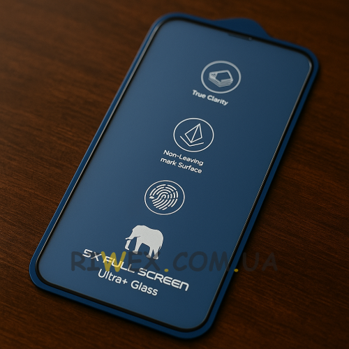 Защитное стекло с олеофобным покрытием ULTRA+ 5X HD Iphone 15 (AX)