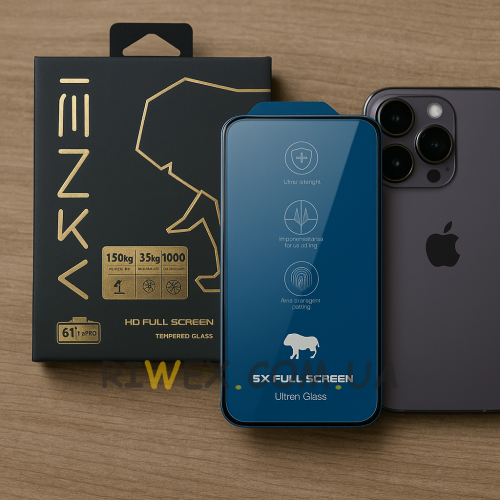 Защитное стекло с олеофобным покрытием ULTRA+ 5X HD Iphone 14 PRO (AX)