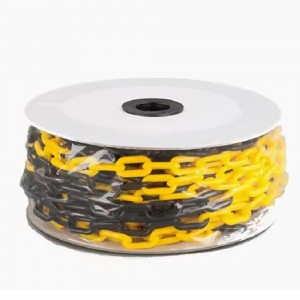 Ланцюг пластмасовий обмежувальний 6 мм чорно-жовтий (бухта 25 м) P-1784 (JS)