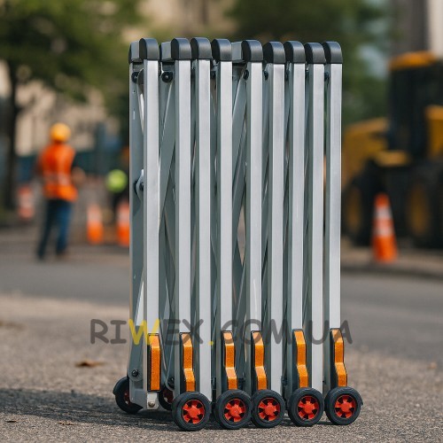 Барьер раздвижной переносной Р-2026, длина 4 м, алюминий (JS)