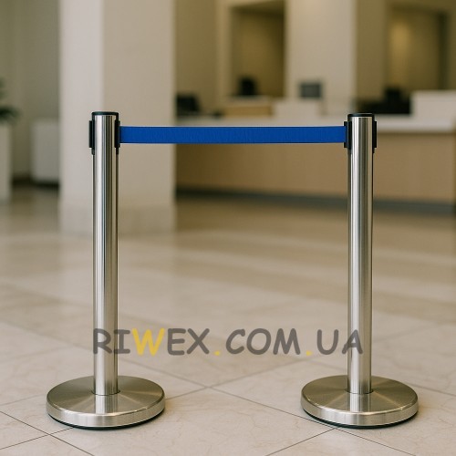 Металлический тенсатор для зонирования пространства 90 см 1 шт, Серебряный/Синий Р-1880 (JS)