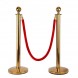 Металлическая золотая стойка ограждения с красным канатом, длина 1,5м Р-1879 (JS)