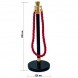 Черно-золотая стойка ограждения с ярким красным плетеным канатом, длина 1,5 м. Р-1878 (JS)