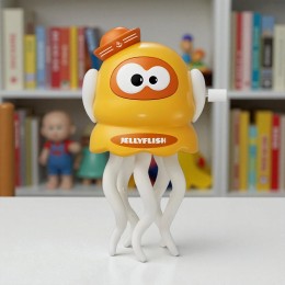 Детская интерактивная игрушка танцующий осьминог со звуком и светом 726, Желтый  (OX)