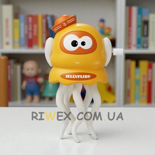 Детская интерактивная игрушка танцующий осьминог со звуком и светом 726, Желтый  (OX)