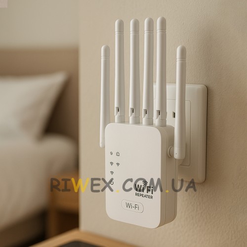 Підсилювач Wi-Fi сигналу-ретранслятор, репітер з 6 антенами (509)