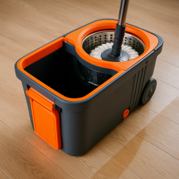 Відро з телескопічною шваброю і віджимом Моп 515-2 Сірий (DRK)