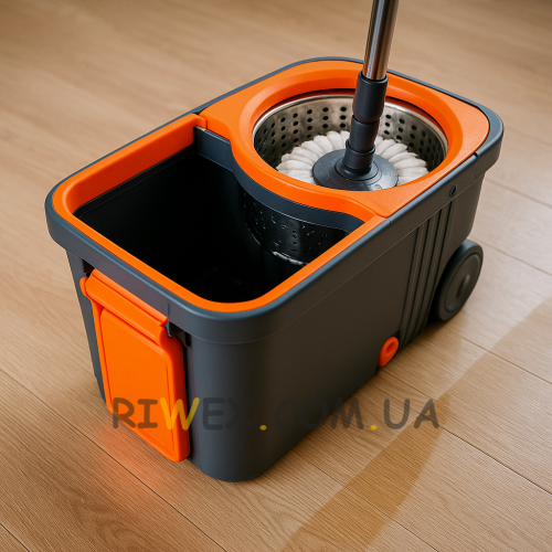 Відро з телескопічною шваброю і віджимом Моп 515-2 Сірий (DRK)