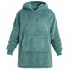 Теплый халат-плед толстовка с капюшоном 80х100 см Унисекс, HUGGLE HOODIE Зеленый