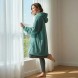Теплый халат-плед толстовка с капюшоном 80х100 см Унисекс, HUGGLE HOODIE Зеленый