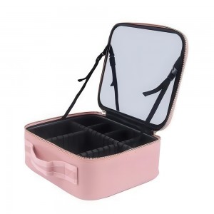 Розкладна косметичка з дзеркалом і підсвіткою MA447 Рожевий (259)
