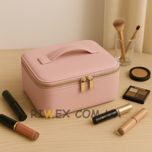 Розкладна косметичка з дзеркалом і підсвіткою MA447 Рожевий (259)