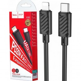 Зарядний кабель Type-C-Lightning HOCO X88 1 метр Чорний (206)