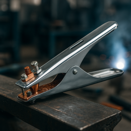 Клемма зажима 500А хромированная, 21 см для сварочного аппарата 964 (JS)