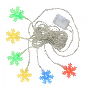 Світлоідодна LED гірлянда "Сніжинки" 3 метри на 3 АА батарейках Мульти (ARSH)