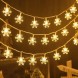 Світлоідодна LED гірлянда "Сніжинки" 3 метри на 3 АА батарейках Теплий білий (ARSH)