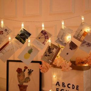 Декоративна гірлянда «Прищіпки» 20 LED 4,5 м USB підключення LU999 Теплий білий (ARSH)