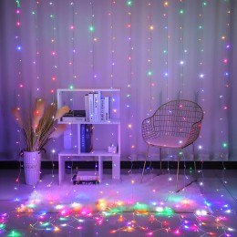 Світлодіодна святкова гірлянда водоспад 3×2 м, 240 LED, 220В Модель MA131, Мультиколір (ARSH)