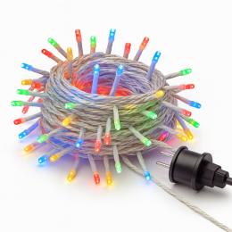Світлодіодна гірлянда на 100 LED 10 м білий дріт 220V LU990multi Мульти (ARSH)