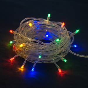 Світлодіодна гірлянда на 100 LED 10 м білий дріт 220V LU990multi Мульти (ARSH)