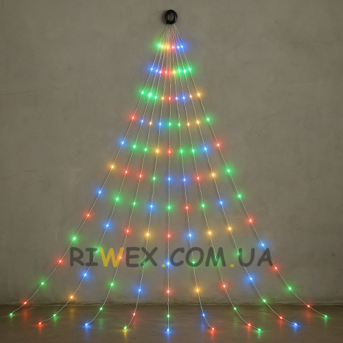 Світлодіодна гірлянда "Кінський хвіст" MA404multi 220v 500 LED 20 ниток, 2.5 м Мульти (ARSH)