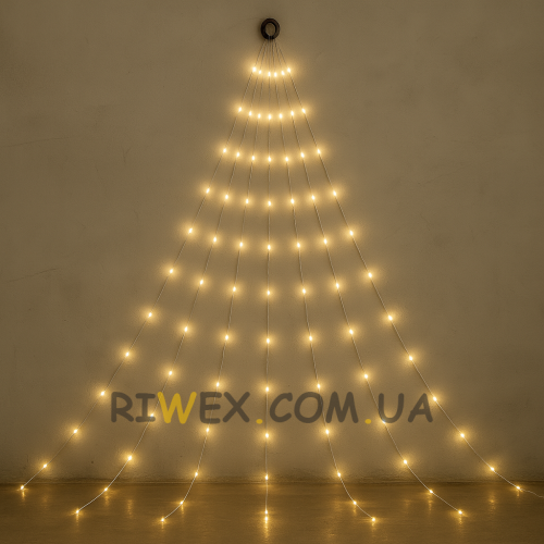 Світлодіодна гірлянда "Кінський хвіст" MA750warmwhite USB 400 LED 20 ниток, 2 м Теплий білий (ARSH)