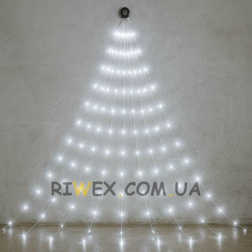 Світлодіодна гірлянда "Кінський хвіст" MA750white USB 400 LED 20 ниток, 2 м Холодний білий (ARSH)