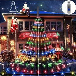 Світлодіодна гірлянда "Кінський хвіст" MA404multi 220v 500 LED 20 ниток, 2.5 м Мульти (ARSH)