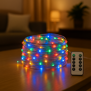 Декоративная светодиодная гирлянда «Роса» LU988multi с USB и пультом управления 400 LED 40 м Мульти (ARSH)