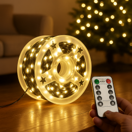 Декоративна світлодіодна гірлянда "Роса" LU988warmwhite з USB і пультом керування 400 LED 40 м Теплий білий (ARSH)