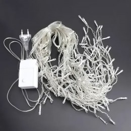 Світлодіодна декоративна гірлянда-бахрома 3×0,5 м, 120 LED, мультиколір, прозорий шнур (ARSH)