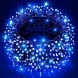 Декоративна вулична гірлянда 800 LED діодів 50 метрів 220V (блакитний колір, зелений провід) 800lblue (ARSH)