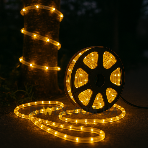 Вулична гірлянда шланг дюралайт 220В з перемикачем режимів ma405 50 м Теплий білий (ARSH)