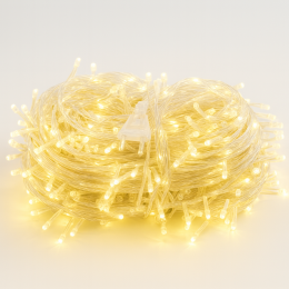 Декоративна вулична гірлянда-нитка 800 LED, 45 м, 220V, перемикач режимів, Теплий білий (ARSH)