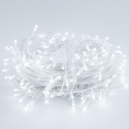 Декоративна вулична гірлянда-нитка 800 LED, 45 м, 220V, перемикач режимів, Білий (ARSH)