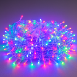 Декоративна вулична гірлянда-нитка 800 LED, 45 м, 220V, перемикач режимів, Мультиколір (ARSH)