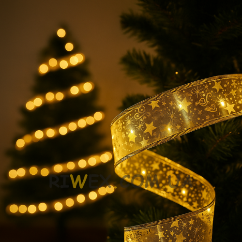 Світлодіодна гірлянда на ялинку MA420 "Стрічка" 10м 20 LED Теплий білий (ARSH)