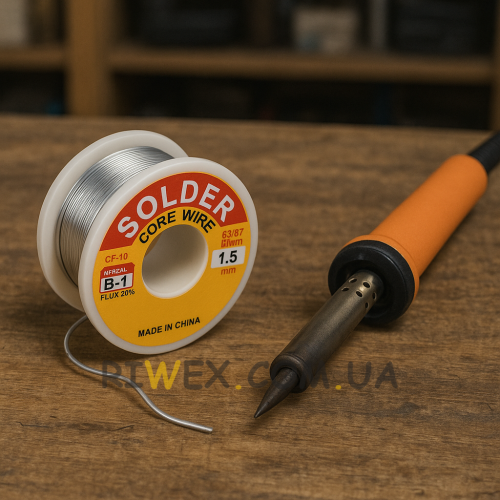 Припій з флюсом SOLDER CF-10 B-1, 1,5 мм, flux 2.0%, 100 г