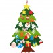 Ялинка з фетру з іграшками на липучці 95 х 70 см/25 іграшок Салатовий-зелений
