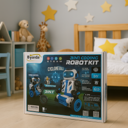 Дитячий конструктор-робот з музикою та пультом управління Robot Kit 3в1 ByJarda BC0104 220 деталей (AX)