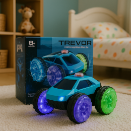 Детская радиоуправляемая игрушка трюковая машинка-амфибия с пультом управления «Trevor» 2.4GHz (AX)