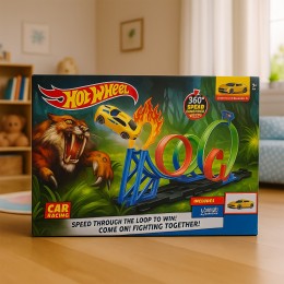 Детский игровой набор гоночный трек с кольцами и стартом 6604 – Looping Track (AX)