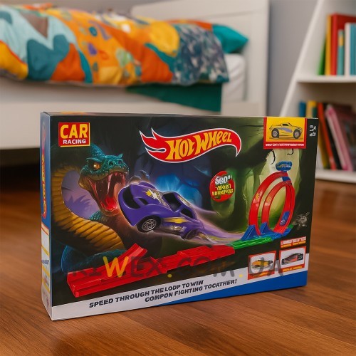 Детский игровой набор гоночный трек с кольцами и стартом 6603 – Looping Track (AX)