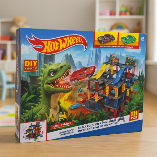 Игровой набор гоночная трасса с горками и парком Snake Garage 111 деталей T876-6 (AX)